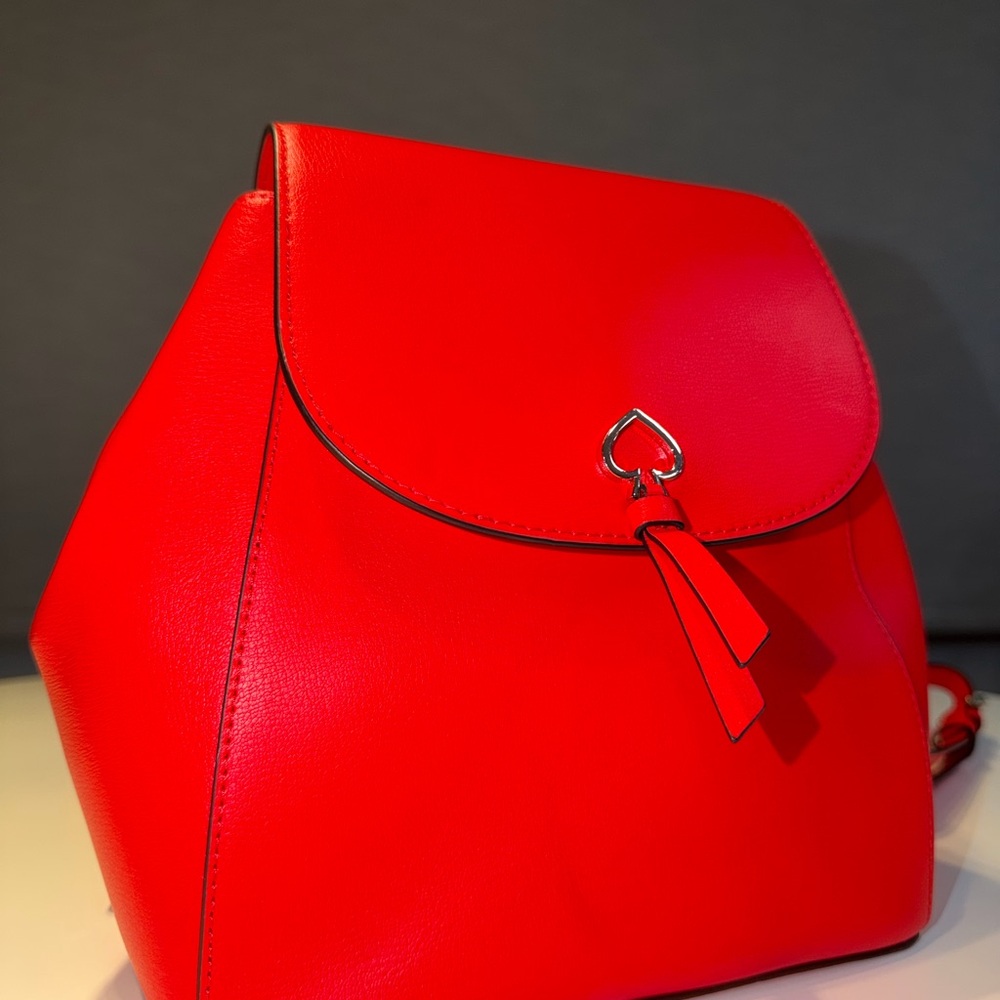 Red Leather Backpack